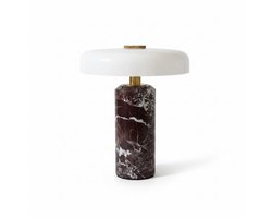 Ravendi Marmeren Tafellamp – Luxe Natuursteen Lamp – Dimbare Hotel Chique Sfeerverlichting – Draadloze Designer Tafellamp voor Woonkamer, Slaapkamer en Nachtkastje – Moderne Marble Interieur Lamp – Decoratief Cadeau
