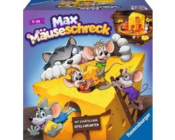 Ravensburger Kinderspiele 24562 - Max Mäuseschreck - Würfel-Laufspiel für 2 bis 4 Spieler ab 4 Jahren