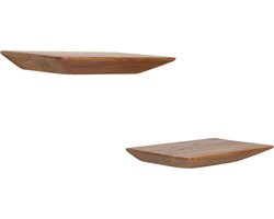 Raw Materials - Craftsman Wandplanken - Teakhout - Set van 2 - 25 cm