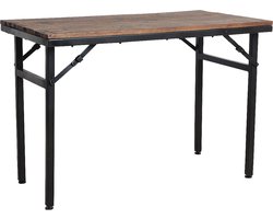 Raw Materials Factory café inklapbare tafel zwart - FSC-Gerecycled hout - 105x60x73 cm