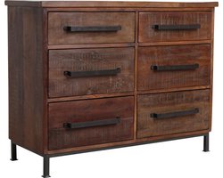 Raw Materials Factory Dressoir - 6 lades - 116x46x90 cm - Gerecycled hout