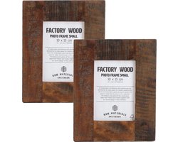 Raw Materials Factory Fotolijst - 20x25cm - Set van 2 - Gerecycled hout
