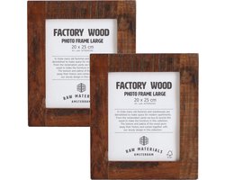 Raw Materials Factory Fotolijst - 30x35cm - Set van 2 - Gerecycled hout