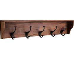 Raw Materials Factory Kapstok - Old Style - Gerecycled hout - 5 haken