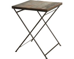 Raw Materials Factory Tafel – Klaptafel - 60x60cm - Metaal – Hout
