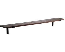 Raw Materials Factory wandplank - 120cm - FSC gerecycled hout - Metalen dragers
