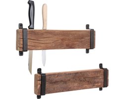 Raw Materials Farmwood Messenblok - Messenhouder - Set van 2 - Gerecycled hout