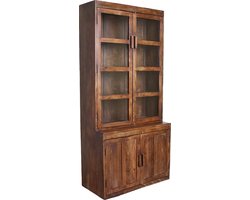 Raw Materials - Hutch vitrinekast - Mangohout - Bruin