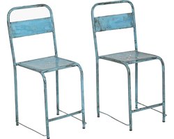 Raw Materials Java iron stoel - Licht Blauw - Metaal