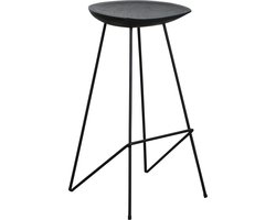 Raw Materials  Loft barkruk zwart -  Teakhout - 77 cm