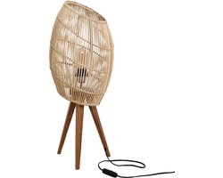 Raw Materials Luna Tafellamp Halo - Rotan - 26x26x65 cm