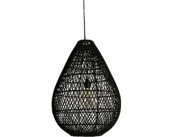 Raw Materials Maze Hanglamp - ⌀ 45 cm - Druppel - Zwart - Rotan
