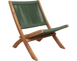 Raw Materials - Rope loungestoel - Klapstoel - 57x50x88 cm - Donkergroen