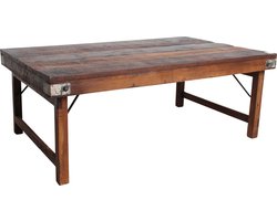 Raw Materials  Salontafel industrieel - Inklapbaar - 120x72cm - Vintage - Hout