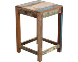 Raw Materials  Scrapwood Bijzettafel – Kruk – 30x30cm – Gerecycled hout