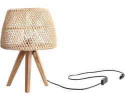 Raw Materials Tafellamp - Rotan - Natural - 29x29x42 cm - Drievoet