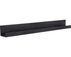 Raw Materials zwarte wandplank - FSC gerecycled hout - 75 cm