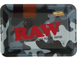 RAW - METAL ROLLING TRAY - URBAN CAMOUFLAGE - SMALL (18 x 12,5 cm)