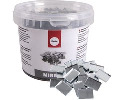 Rayher spiegel mozaiek tegeltjes/stenen - 1 x 1,5 cm - 1200x stuks - Mozaieken maken - Creatief hobby/knutsel materiaal