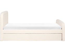 RAYSSAC - Onderschuifbed - Lichtbeige - 90 x 200 cm - Bouclé