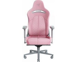 Razer Enki - Gaming Stoel - met Rugsteun & Schouderbogen - Kunstleer - Rughoek 152° - Quartz Roze