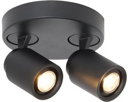 Razza Opbouwspot 2 lichts rond zwart - Modern - Freelight