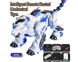RC Robot Tijger Blauw – Intelligente Bestuurbare Robot met Afstandsbediening & Voice Control – Programmeerbaar Speelgoed voor Kinderen