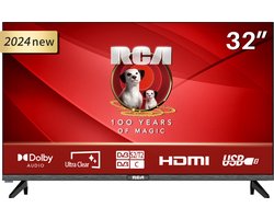 RCA E32-RH1.Q1L - HD LED TV | 32 inch/81 cm | Frameless | 2x HDMI, 2x USB | Triple Tuner DVB-T/T2/S/S2/C | USB Mediaplayer