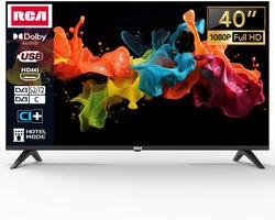 RCA Standaard TV - LED Full HD - 40 inch/102 cm - Frameless Design - Tripple Tuner DVB-T/T2/S/S2/C - HDMI x3, USB x2, CI+ - Hotel Mode - Geassembleerd in Eindhoven - NRB40FQ1