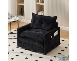 Re-purelife® Luxe Draaibare Relaxfauteuil met Optimaal Zitcomfort - 360° Draaimechanisme - Ergonomische Ondersteuning - Zachte Hoogwaardige Bekleding - Maximale Belasting 150 kg - 92x74x67 cm - Zwart