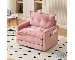 Re-purelife® Luxe Draaibare Relaxfauteuil met Optimaal Zitcomfort - 360° Draaimechanisme - Ergonomische Ondersteuning - Zachte Hoogwaardige Bekleding - Maximale Belasting 150 kg - 92x74x67 cm - Roze