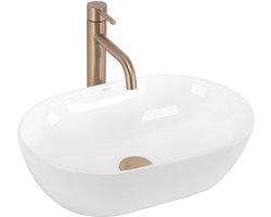 Rea Amelia 45 - Opzetwastafel - Wit - 45X31X12,5Cm
