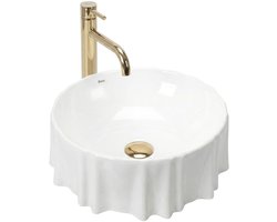 Rea Anastazja Sanitair Keramiek Okrągła - Wastafel - Wit - 39 X 39 X 13,5 Cm