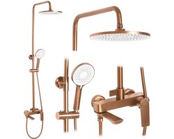 Rea Avalon Regendouche Geborsteld Koper 50X24X130Cm