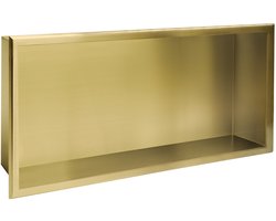 Rea - Badkamer inbouwnis - Geborsteld Goud - 10X60X30CM