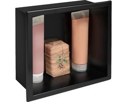 Rea - Badkamer inbouwnis - Zwart - 10X30X30CM