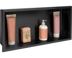 Rea - Badkamer Inbouwnis - Zwart - 10X60X30Cm