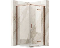 Rea - Bruno - Douchecabine - Geborsteld Koper 90X90 - 88,5X88,5X195Cm
