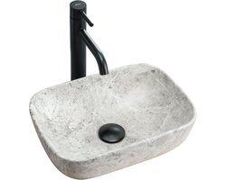 REA Camelia Opzetwastafel / Waskom - Light Stone - 42 x 34 x 14 cm.