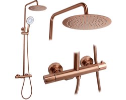 Rea - Doucheset Drop Brush Copper Met Thermostaat - 33 x 15 x 120,5 cm