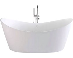 Rea Ferrano - Vrijstaande Badkuip - Wit - 160Cm - 160X80X72Cm