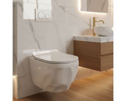Rea Gustavo Rimless - Toiletpot - Wit - 49X35,5X34Cm