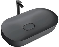 Rea Iris Conglomeraat - Opzetwastafel - Grijs - 70x35,5x10,5cm