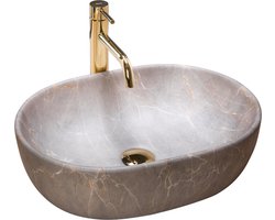 Rea Lara Beige Opzetwastafel Steen Imitatie 48,5x35 cm