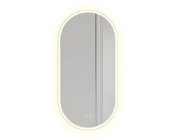 Rea Led Ovl Badkamerspiegel Goud 50X100Cm