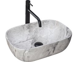 Rea Livia Stone Opzetwastafel Steen Imitatie 46,5x33,5 cm