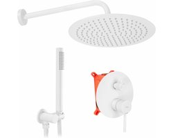 Rea Lungo Regendouche Inbouw Wit 36cm