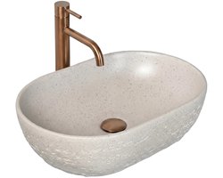 Rea - Opzetwastafel Mira Greige - 37,5 x 25,5 x 12 cm