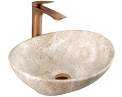 Rea Sofia Savana Matt Opzetwastafel Beige 41X34,5X15Cm