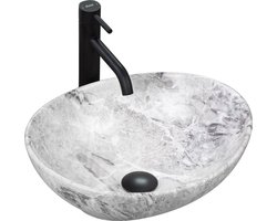 Rea Sofia Stone Marble Opzetwastafel Steen Imitatie 41x34,5 cm